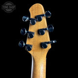 Back of headstock of Powers Electric A-Type Graphite Metallic FF42.