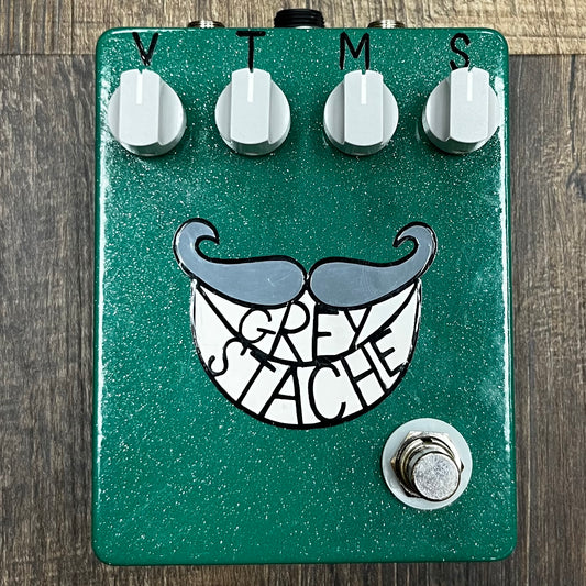 Top of Used Fuzzrocious Grey Stache Fuzz Pedal TFW151