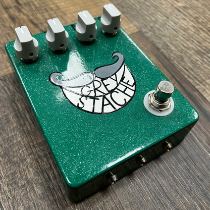 Side of Used Fuzzrocious Grey Stache Fuzz Pedal TFW151