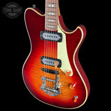 Front angle of Powers Electric A-Type Select Washed Cherry / Garnet Red.