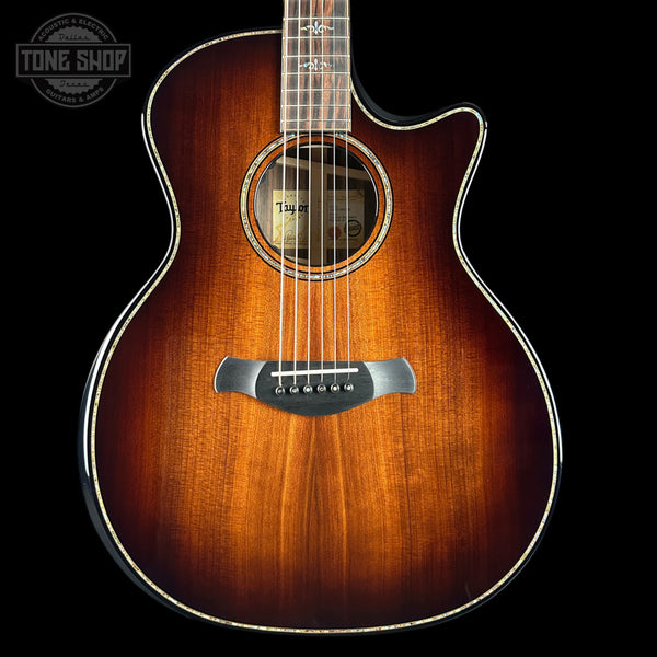 Front of Taylor Custom Builder's Edition 914ce Prototype Macassar/Redwood.