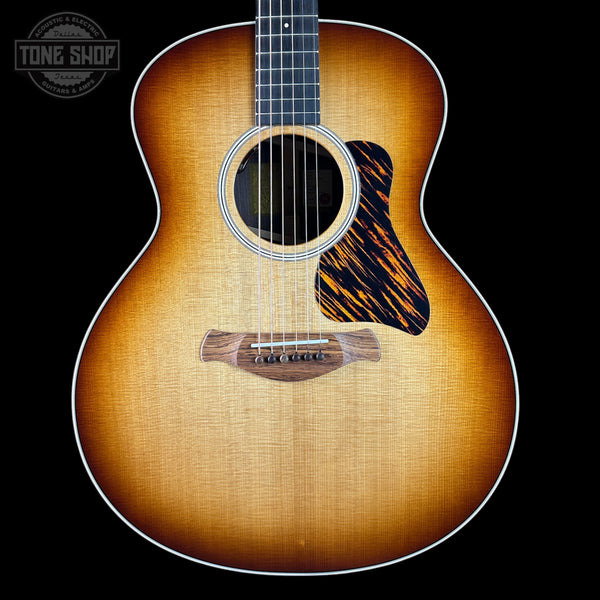 Front of Taylor Gold Label 714e Prototype Sunburst Indian Rosewood/Torrefied Sitka Firestripe  PG.