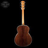 Full back of Taylor Gold Label 714e Prototype Sunburst Indian Rosewood/Torrefied Sitka Firestripe  PG.