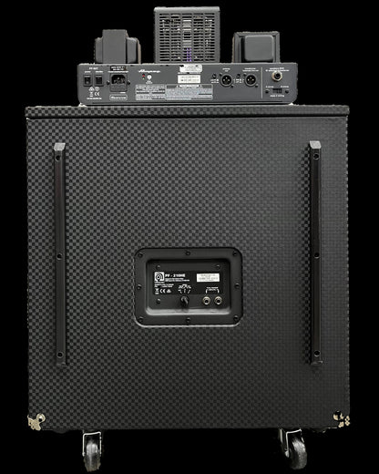 Back of Used 2022 Ampeg Portaflex 2x10" Flip Top Cabinet & PF-50T All Tube Amplifier TFW2809