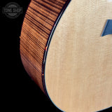 Front detail of Taylor 614ce Prototype Next Generation Maple/Torrefied Sitka.