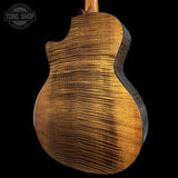 Back angle of Taylor 614ce Prototype Next Generation Maple/Torrefied Sitka.