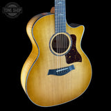 Front angle of Taylor 614ce Prototype Next Generation Maple/Torrefied Sitka.
