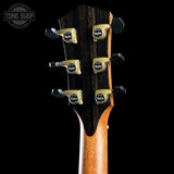 Back of headstock of Taylor Gold Label 917e Prototype Sunburst Honduran Rosewood.