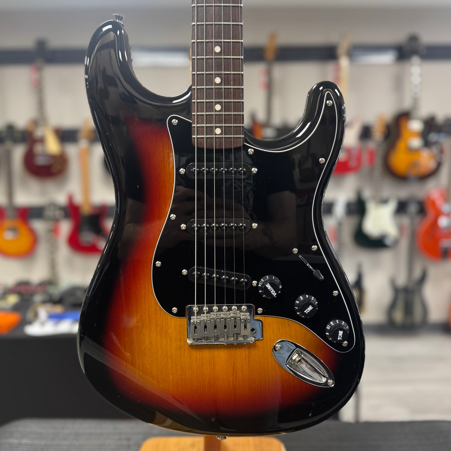 Front of body of Used Squier Classic Vibe Stratocaster 3TSB TSS6198