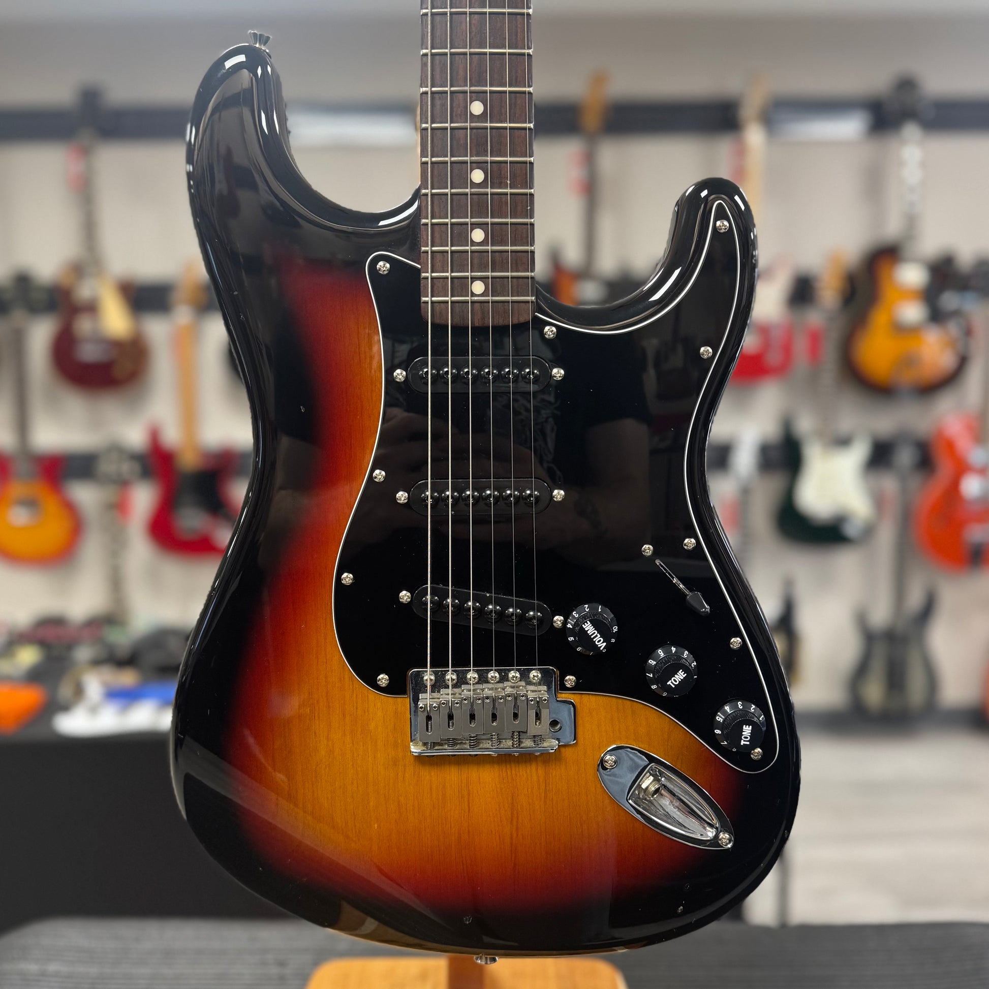 Front of body of Used Squier Classic Vibe Stratocaster 3TSB TSS6198