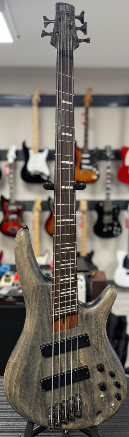 Front of whole Used Ibanez SRFF805 Five-String Fan-Fret Bass TSS6197