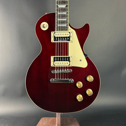 Front of Used Epiphone Les Paul Std Wine.