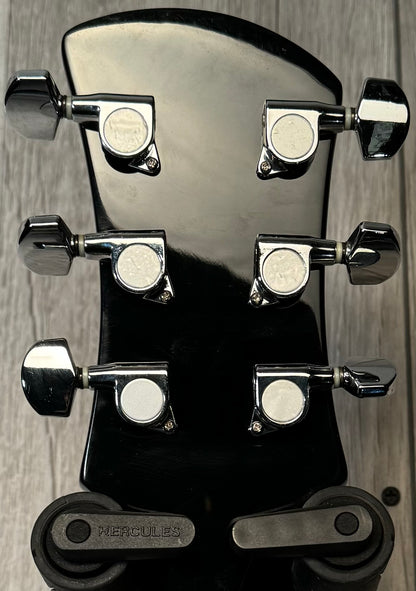 Back of headstock of Used Canvas CSAS Semi-Hollow Black TSS3630