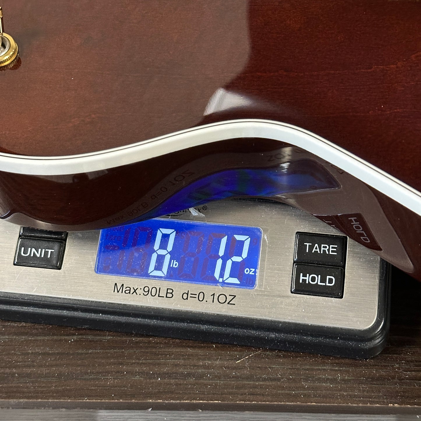 Digital scale displaying weight