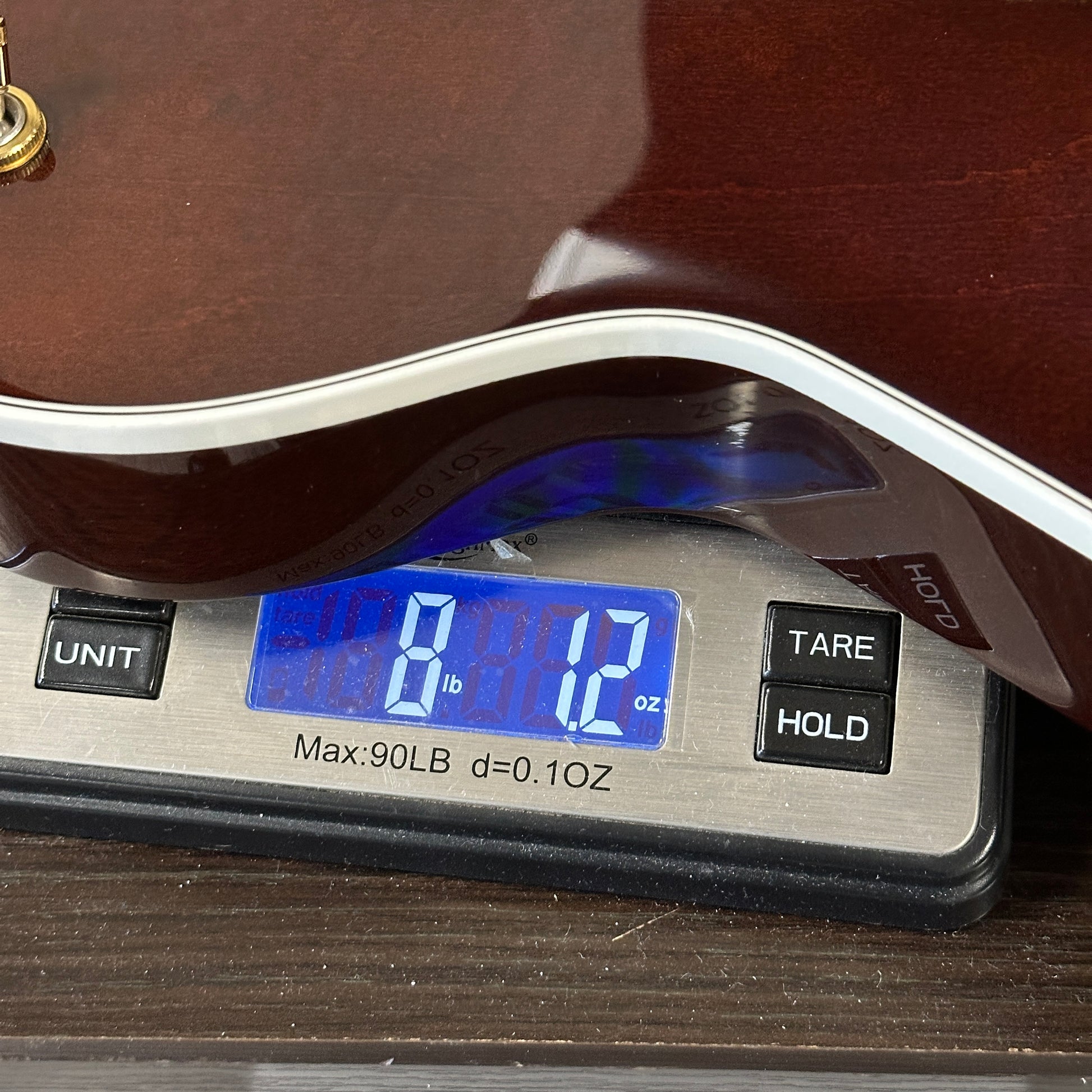 Digital scale displaying weight