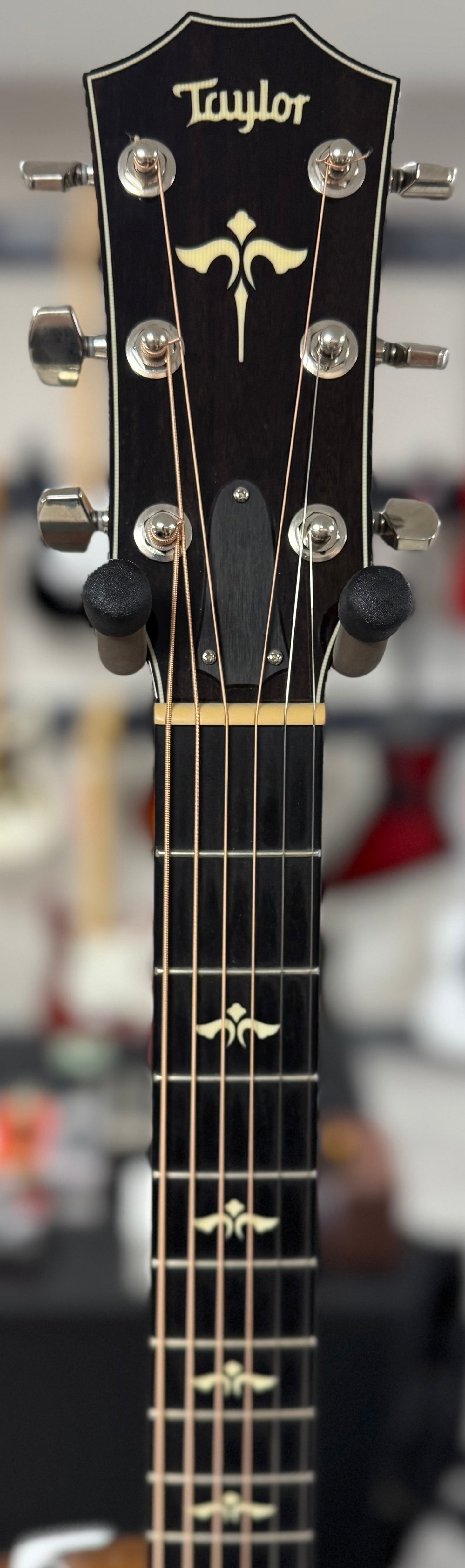 Front of neck of Used Taylor 616ce Natural w/case TSS6202