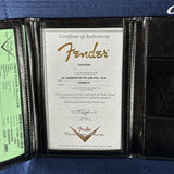 Certificate of authenticity for Fender Custom Shop 1962 Jazzmaster Journeyman Relic Black.