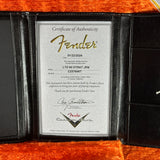Fender certificate of authenticity on a guitar case