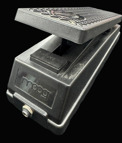 Moog guitar pedal on a gray background