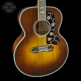 Front angle of Gibson SJ-200 Anniversary Limited Edition Cremona Burst.