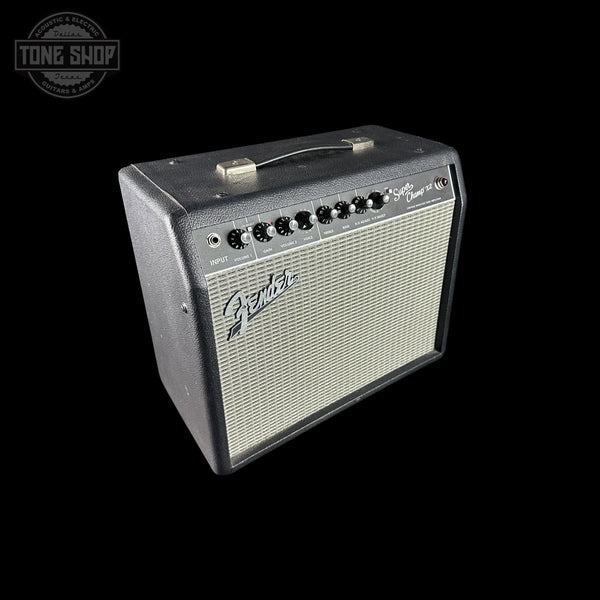Fender guitar amplifier on a black background with 'Tone Shop' logo.