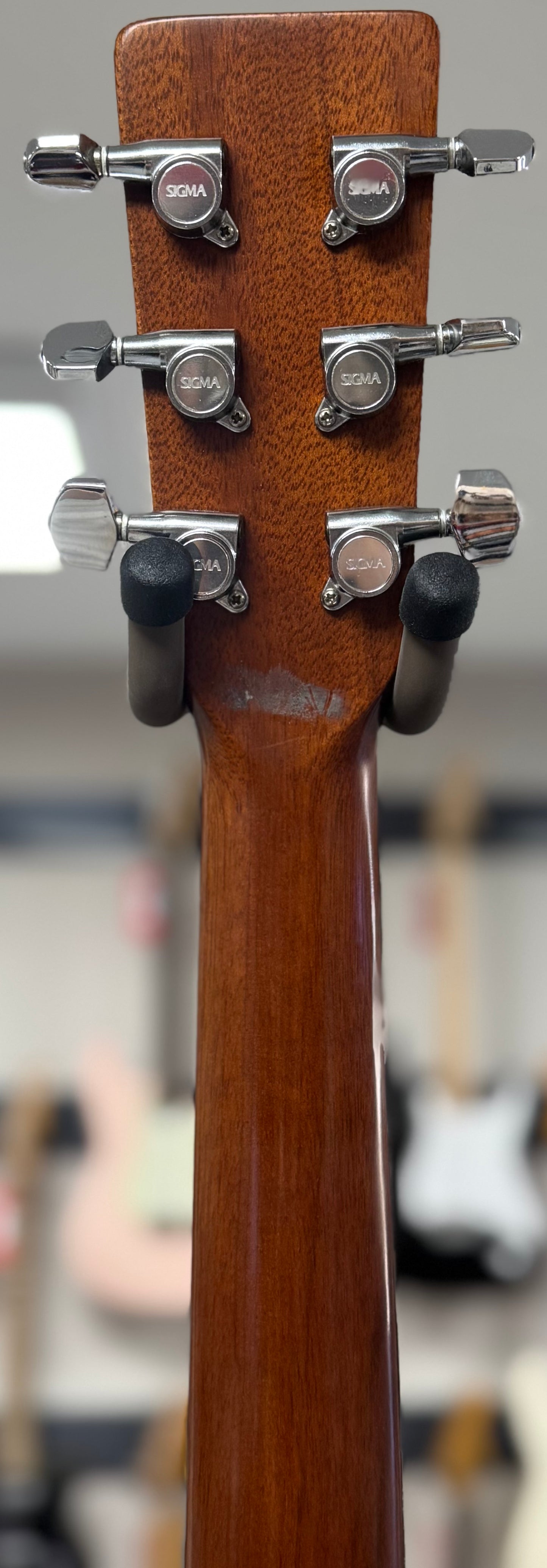 Back of neck of Used Sigma DR-28C Made In Japan w/case TSS6211