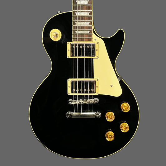 Front of Used 2004 Epiphone Elitist Les Paul Ebony w/Case TFW2729