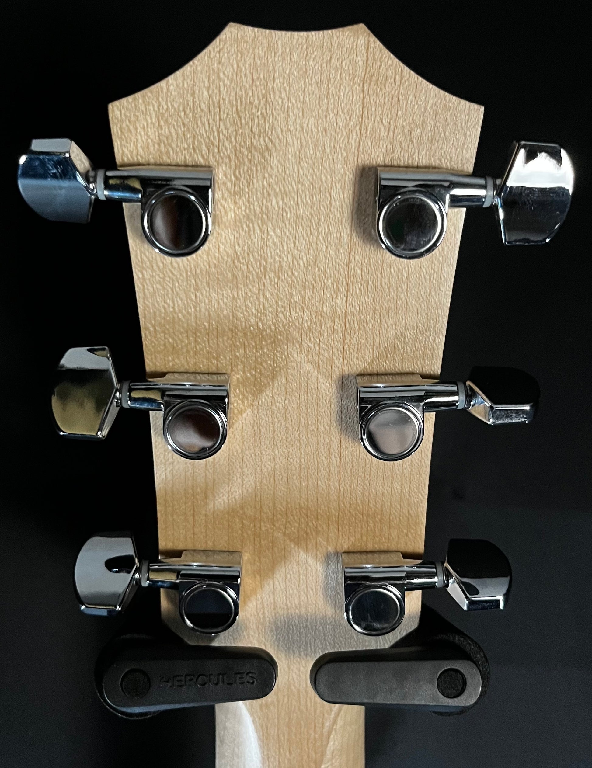 Back of headstock of Used 2020 Taylor Academy 10e Left Handed Natural w/bag TFW180
