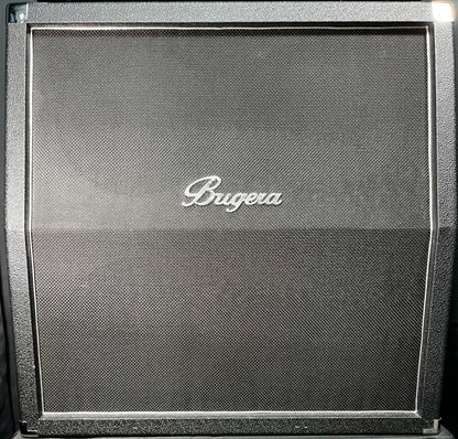 Front of cab of Used Bugera 333XL Infinium 120 Watt 3-Channel Amp & Bugera 4X10 Speaker Cab 1/2 Stack TFW183
