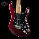 Front angle of Used G&L Legacy Burgundy.