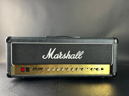 Marshall guitar amplifier head on a gray background
