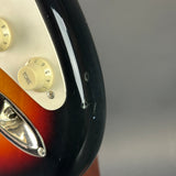Wear on body of Used 2016 Squier Classic Vibe 60's Stratocaster Sunburst.