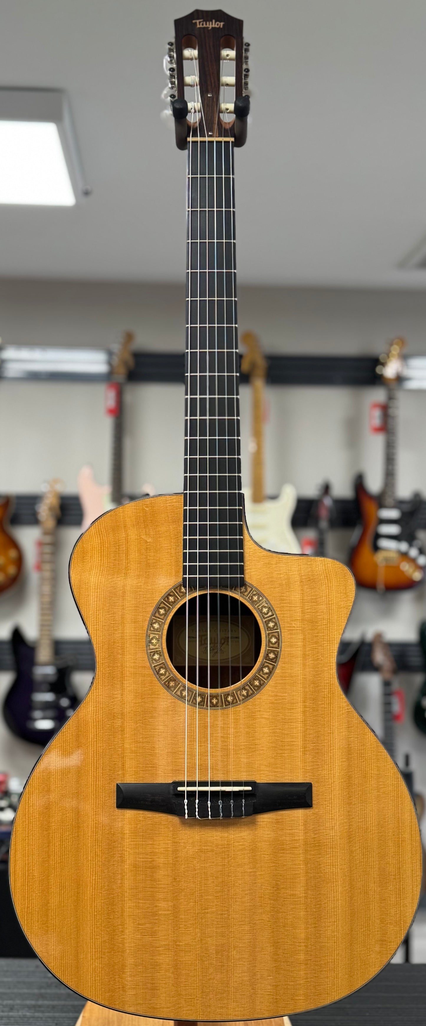 Front of whole Used 2011 Taylor NS24ce-G Nylon Natural w/bag TSS6241