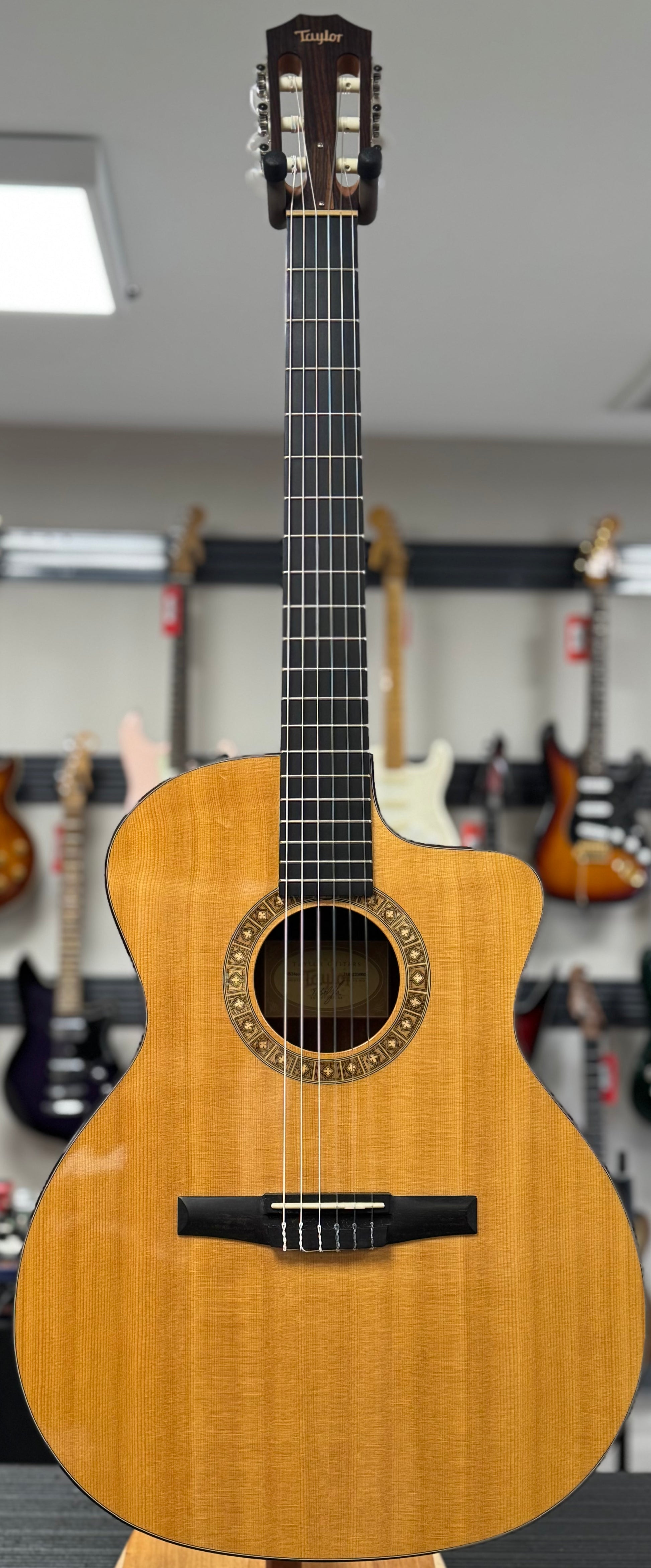 Front of whole Used 2011 Taylor NS24ce-G Nylon Natural w/bag TSS6241