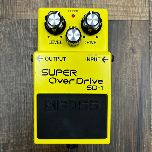 Top of Used Boss SD-1 Super Overdrive Pedal TFW210