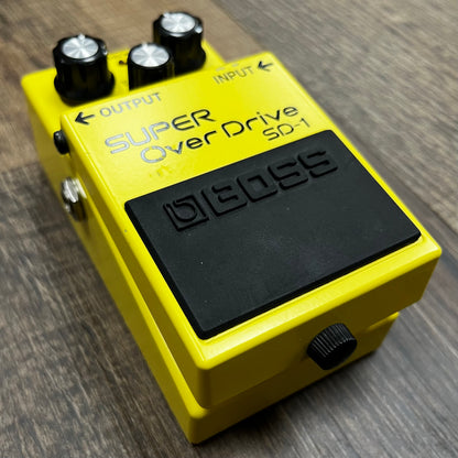 Side of Used Boss SD-1 Super Overdrive Pedal TFW210