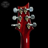 Back of headstock of Used 2018 PRS Custom 22 Red Burst.