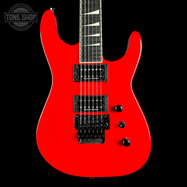 Front of Used Jackson Custom Shop TSG SL2H Illuminati Ferrari Red.