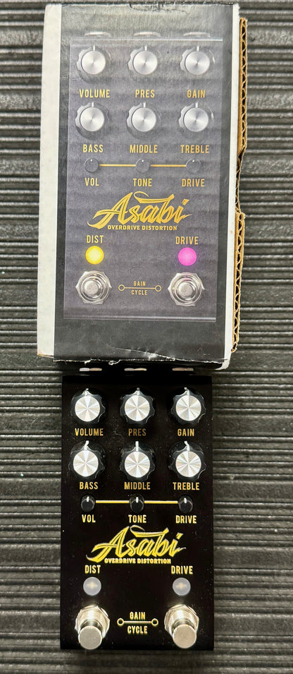 Guitar effects pedal with 'Ardun' branding on a textured background