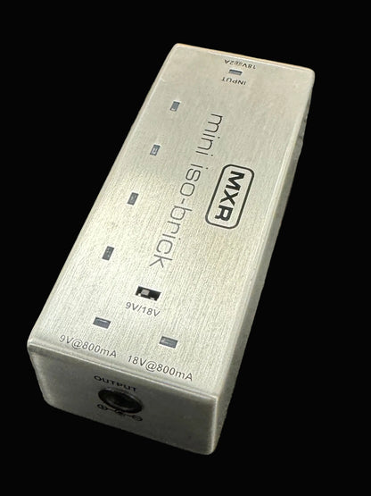 MXR mini iso-block power supply on a textured surface