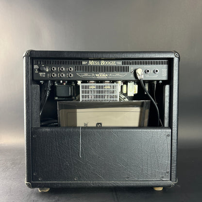 Guitar amplifier with visible brand name on a gray background