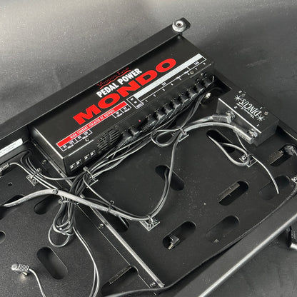 Pedal power unit with 'Mondo' branding on a black background