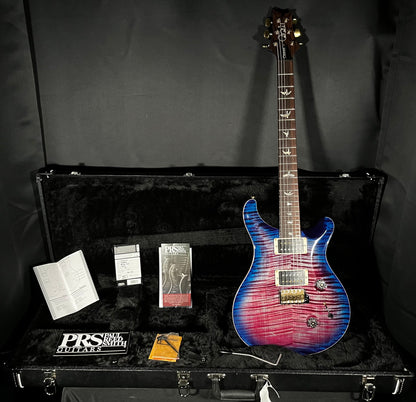 Front of w/case of Used 2019 PRS Paul Reed Smith Custom 24 10 Top Violet Burst w/Case TFW222