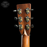 Back of headstock of Used 2024 Martin OM-28.