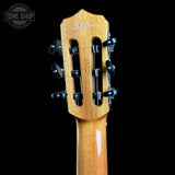 Back of headstock of Used Cordoba Fusion 12 White Sands.