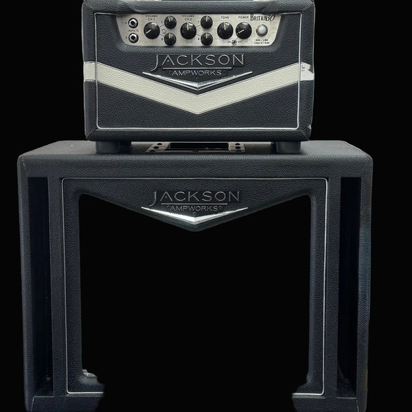 Jackson Ampworks guitar amplifier with a smaller amp on top against a neutral background