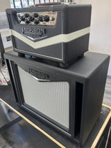 Jackson amplifier head and cabinet on a stand