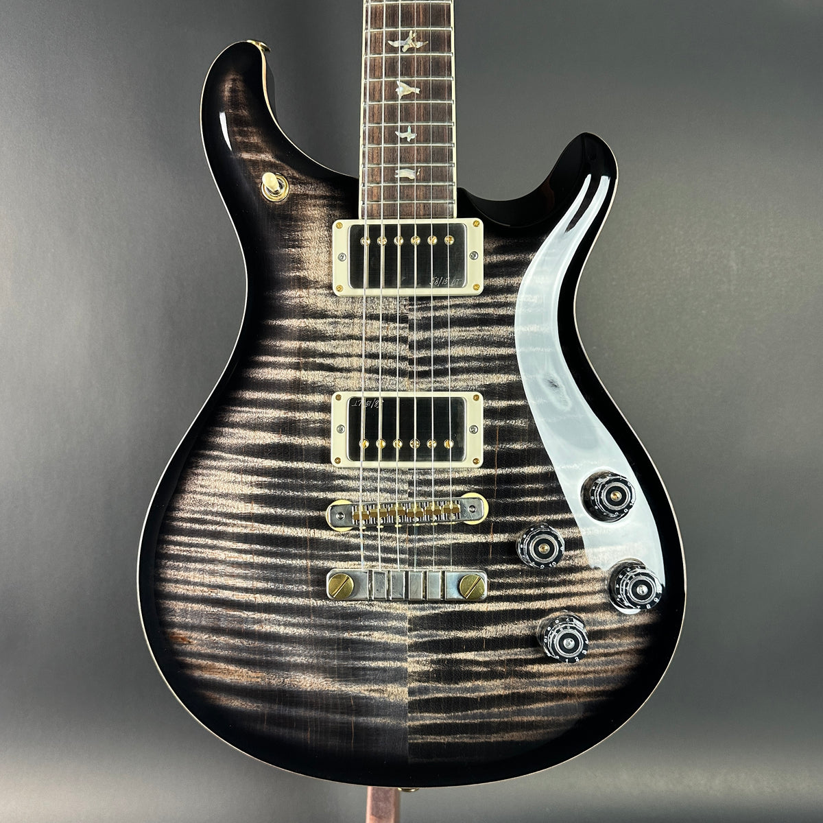 Front of Used 2024 PRS McCarty 594 10 Top Charcoal Burst.