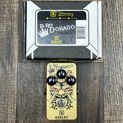 Top of w/box of Used Keeley El Rey Dorado Overdrive Pedal w/Box TFW239