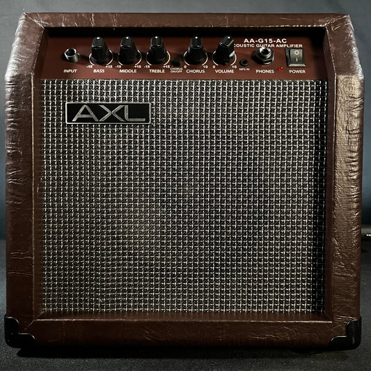 Front of Used AXL AA-G15-AC 15 Watt Acoustic Amp TFW238